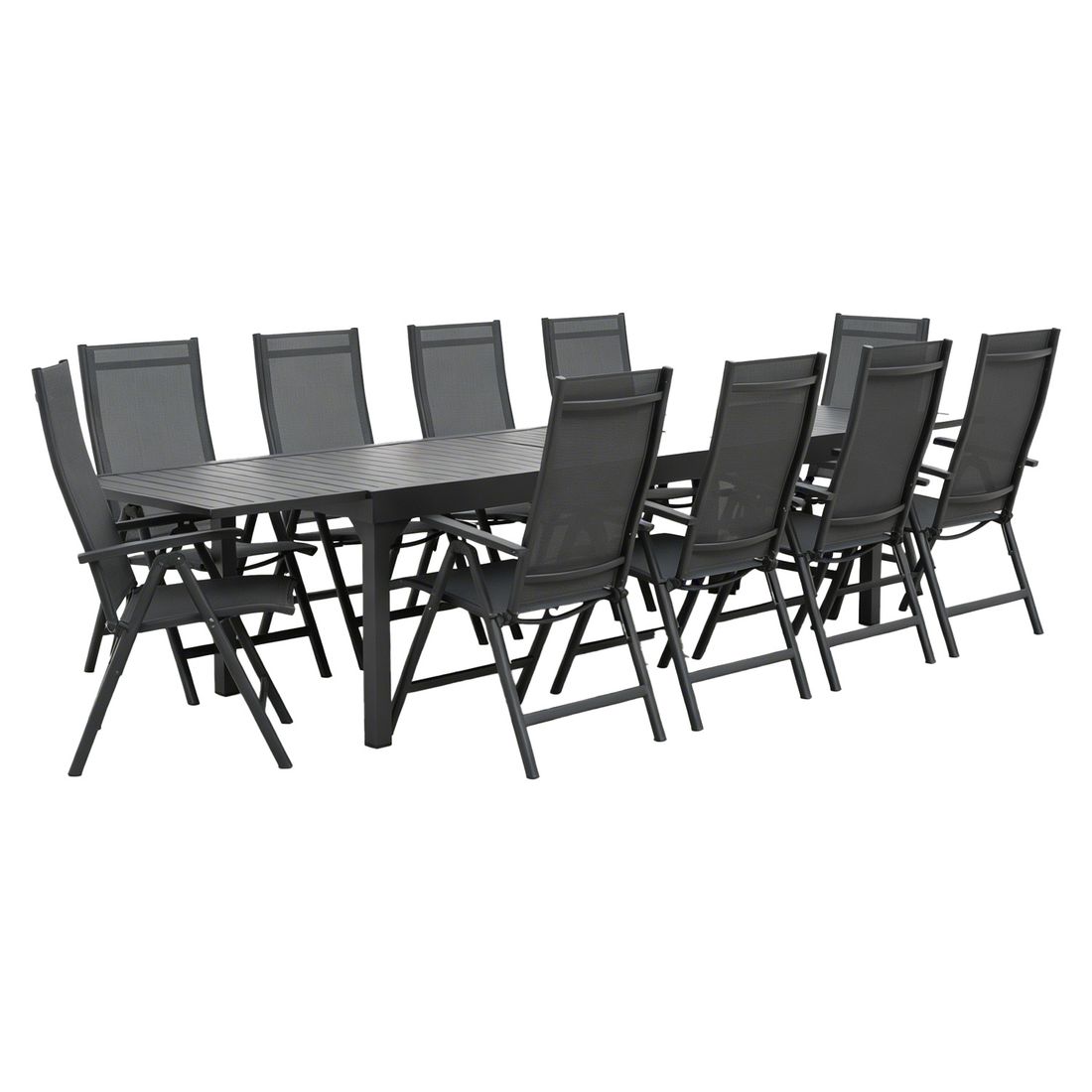 Siena Garden Tauro Gartenmöbel-Set XXL (10 Plätze) mit OUTLIV. Tisch 200/320x100,5cm