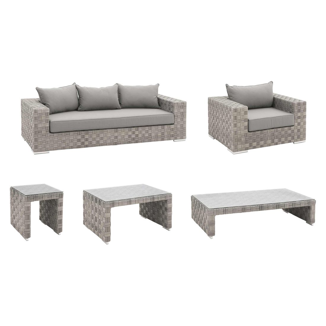 OUTLIV. Tatta Loungeset inkl. Loungetisch Geflecht/Olefin