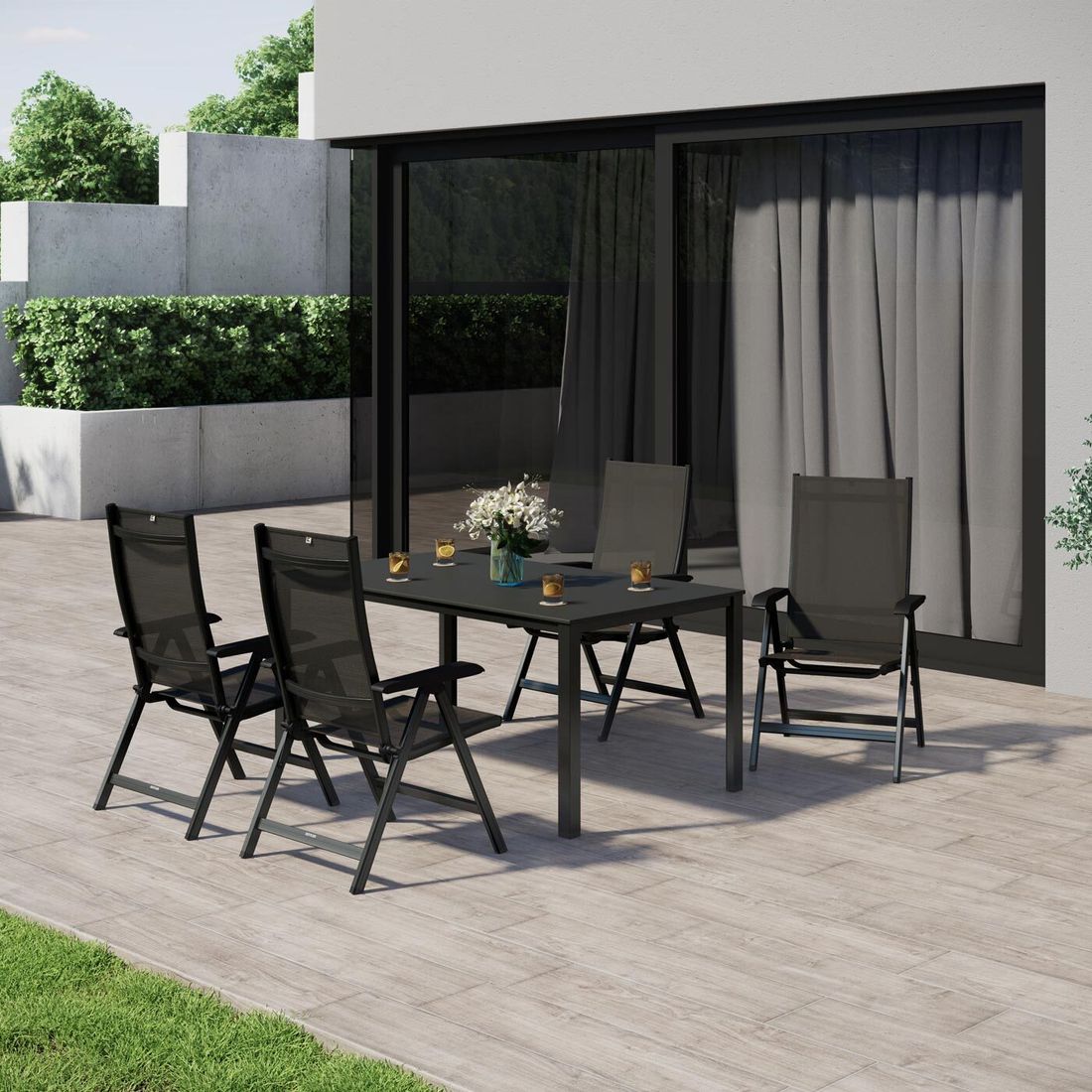 Kettler Cubic Gartentisch 160x95cm Aluminium/Kettalux