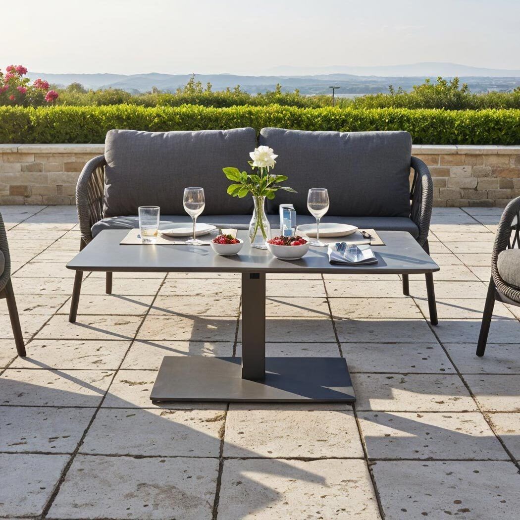 LC Garden Bari Lifttisch 120x70cm Aluminium/Sinterstone