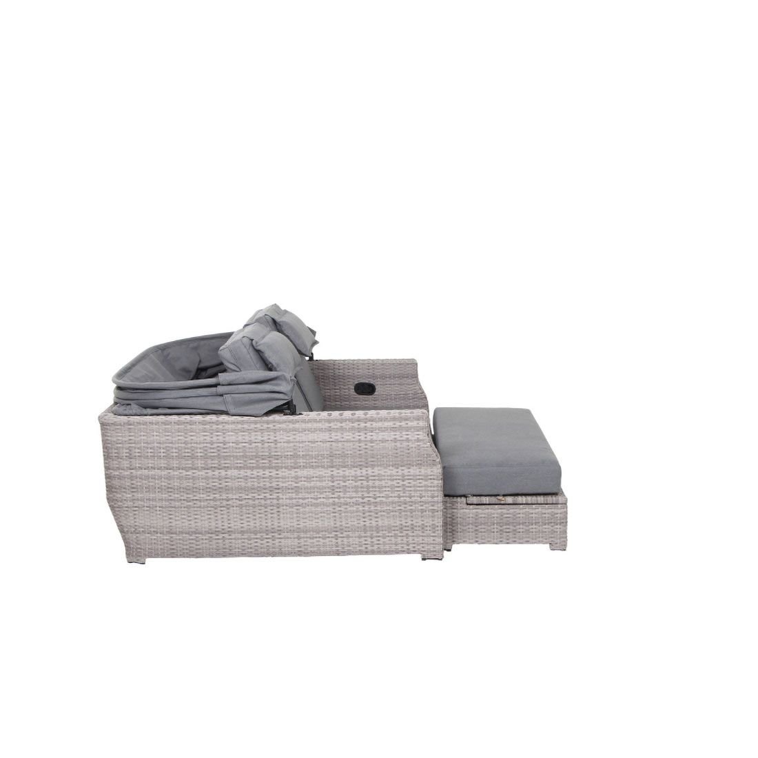 Siena Garden Lobos II Daybed verstellbar Geflecht/Textil inkl. Kissen