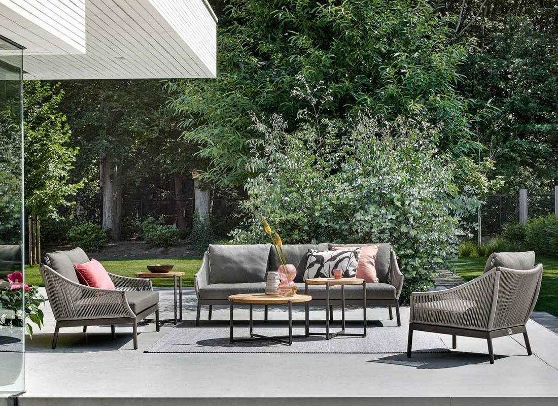 Apple Bee Bijou Gartensofa Aluminium/Rope/Bee Wett