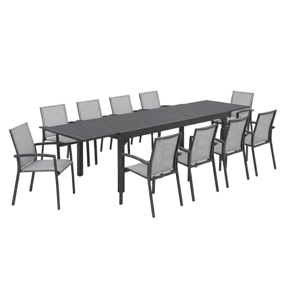 Siena Garden Velia Gartenmöbel-Set XXL (10 Plätze) mit OUTLIV. Tisch 200/320x100,5cm