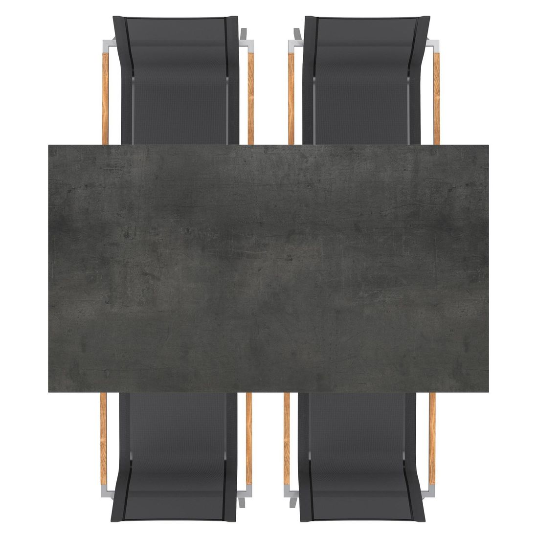 OUTLIV. Rimini Gartenmöbel-Set M (4 Plätze) Tisch 160x90cm