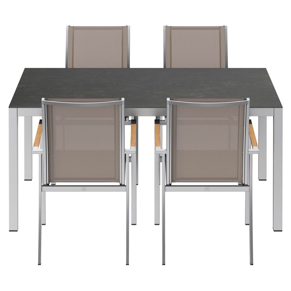 OUTLIV. Oviedo Gartenmöbel-Set M (4 Plätze) Tisch 160x90cm
