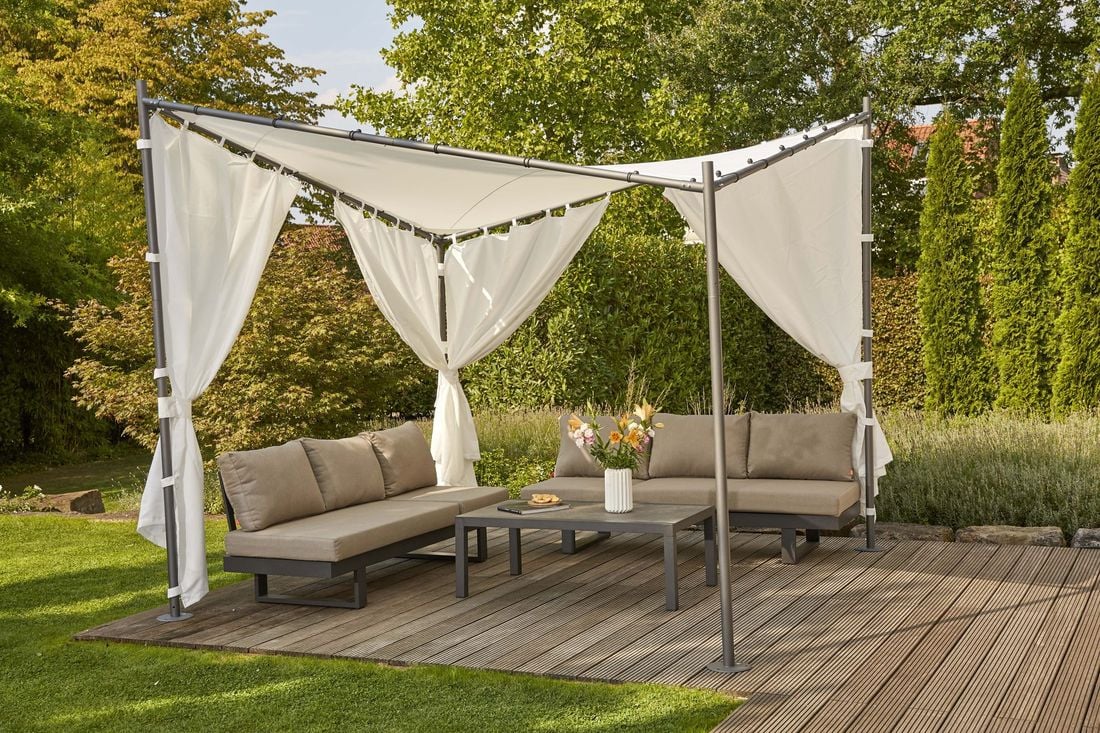 Siena Garden Belia Loungetisch 120x70 cm Aluminium/Keramik