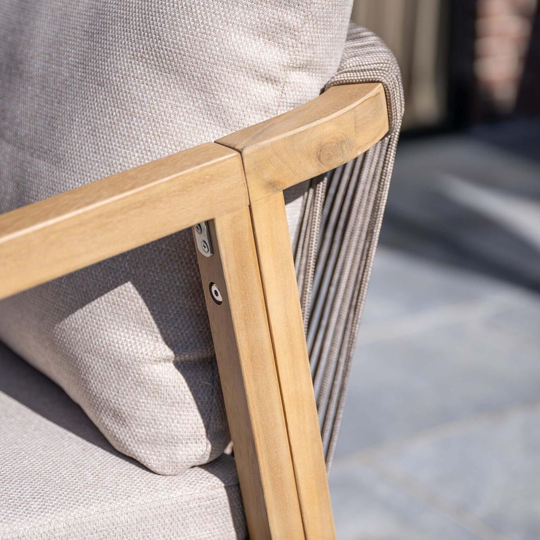 Garden Impressions Santos Dininglounge Tisch 150x90cm Akazie/Rope/Polyester