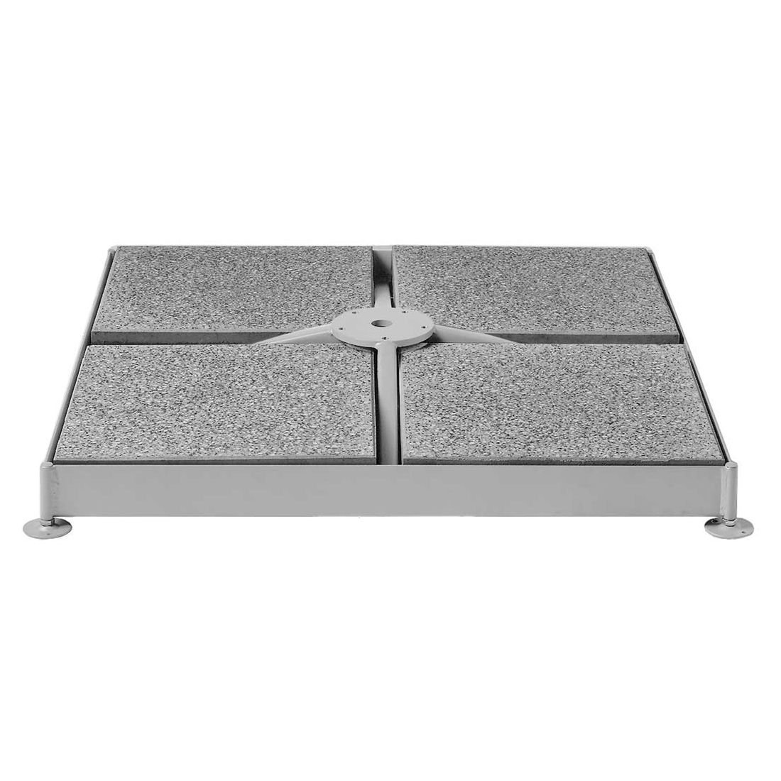 Glatz Schirmsockel M4 für 8 Platten - verzinkt 91x91x12 cm - ohne Platten - ohne Standrohr