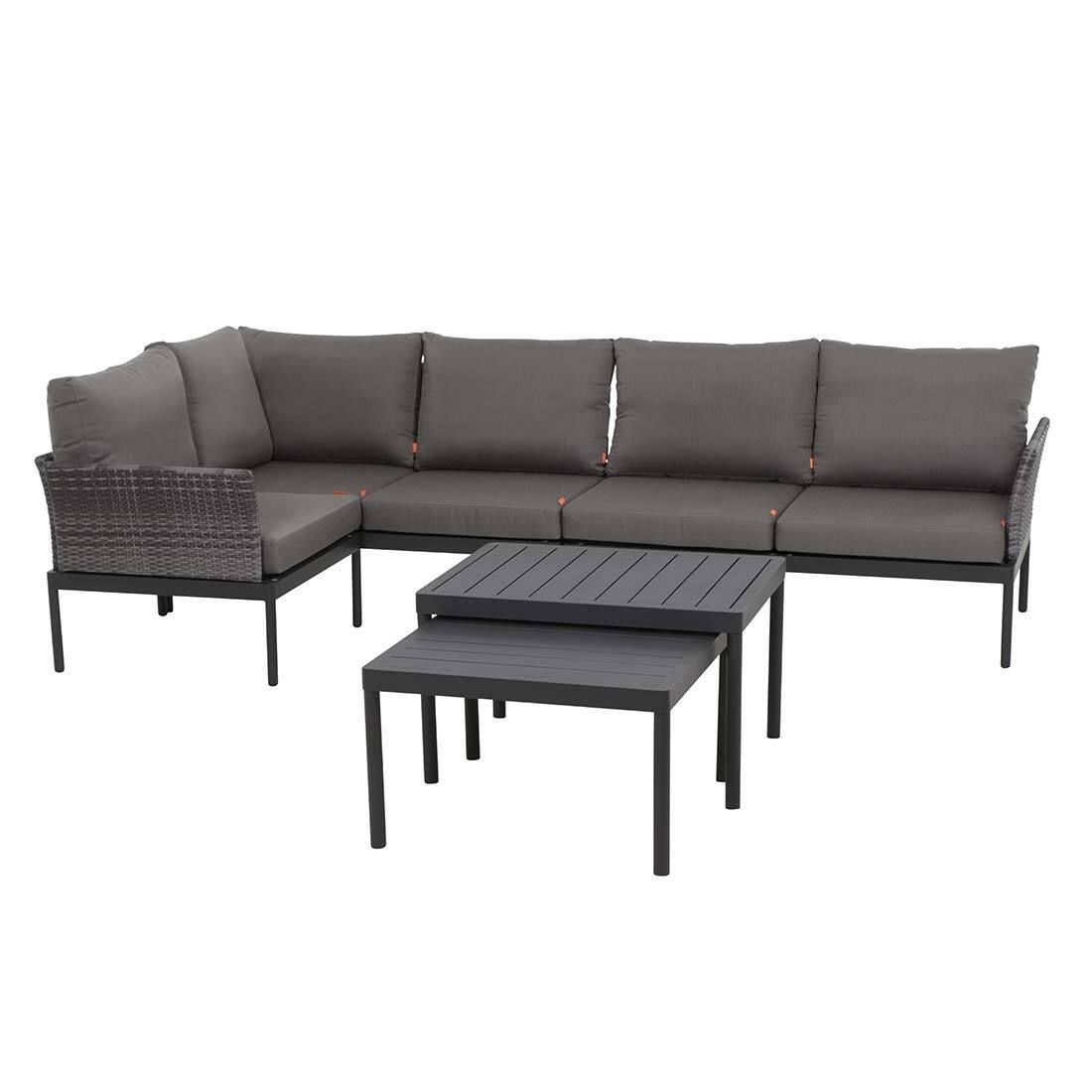 Siena Garden Aurelio Ecklounge inkl. Loungetisch Aluminium/Geflecht/Polypropylen