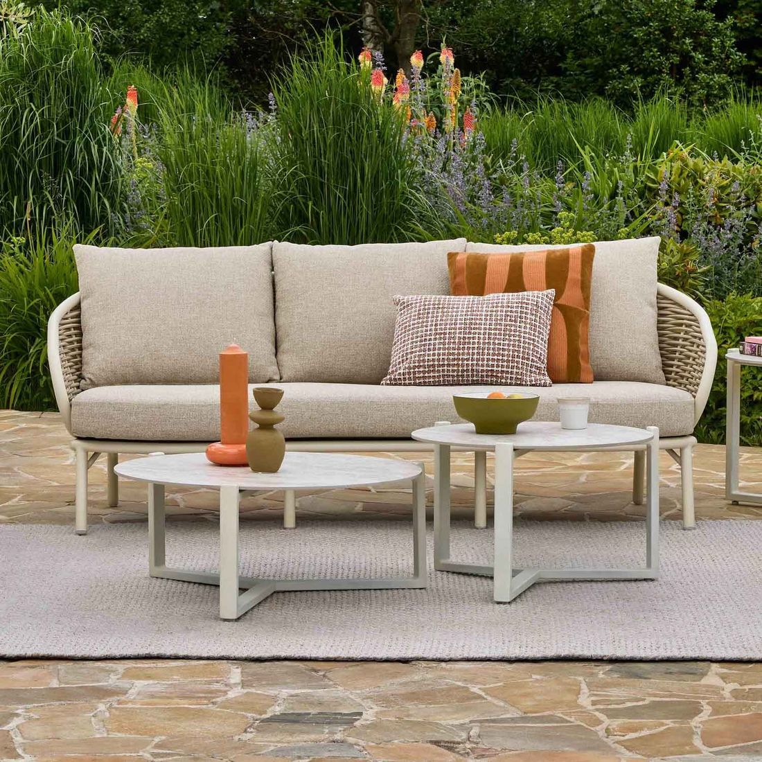 Apple Bee Pine Key Gartenloungesofa Aluminium/Polyrattan/Bee Wett