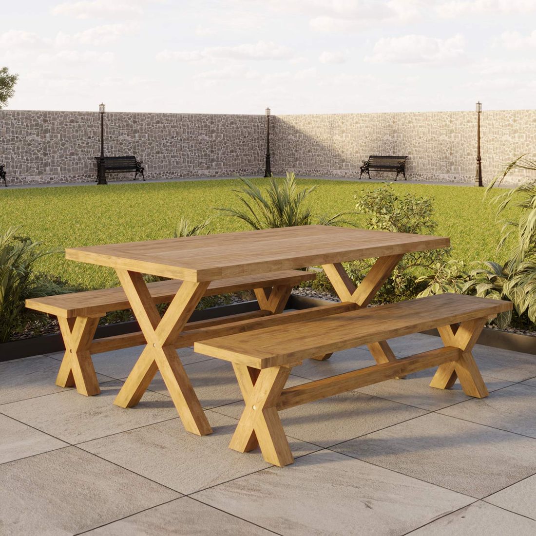 OUTLIV. Dublin Gartenmöbel-Set L (6 Plätze) Tisch 180x100cm