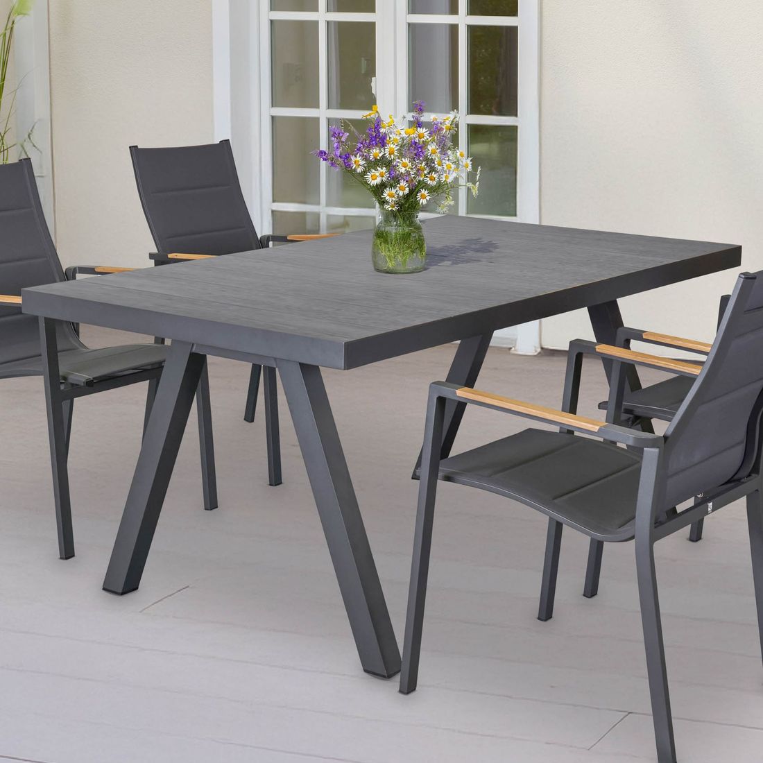 LC Garden Keramo Gartentisch 200x100cm Aluminium/Keramik