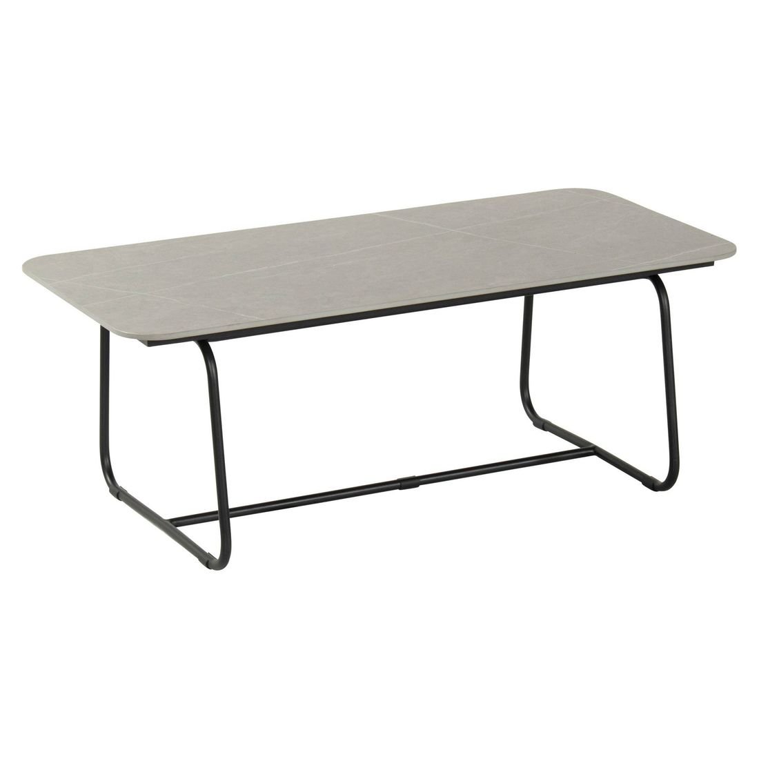 Schöner Wohnen Fontein Loungetisch 120x60cm Aluminium/Keramik