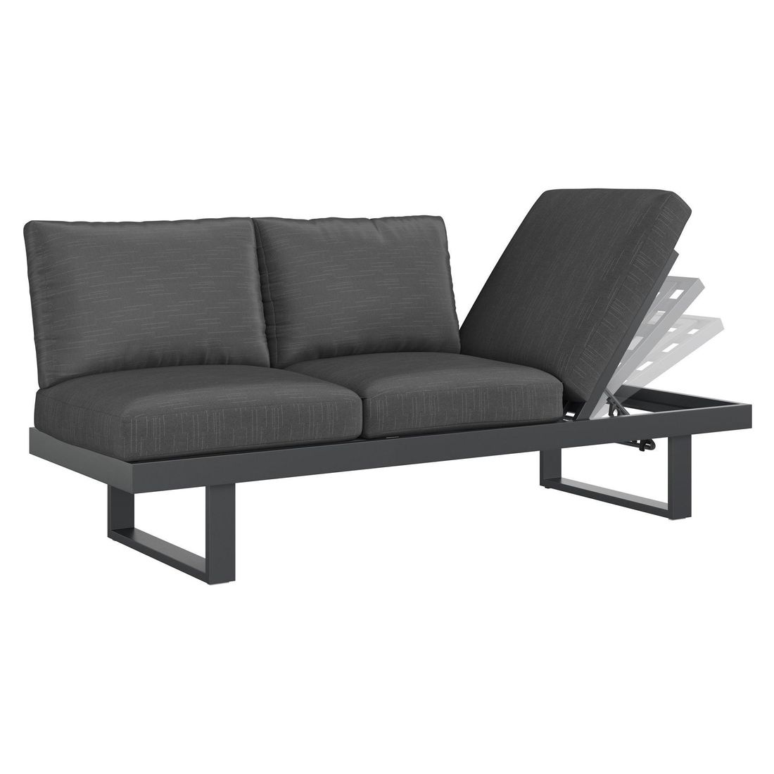 OUTLIV. Atlanta Dininglounge verstellbar Tisch 160x90cm Aluminium/Olefin