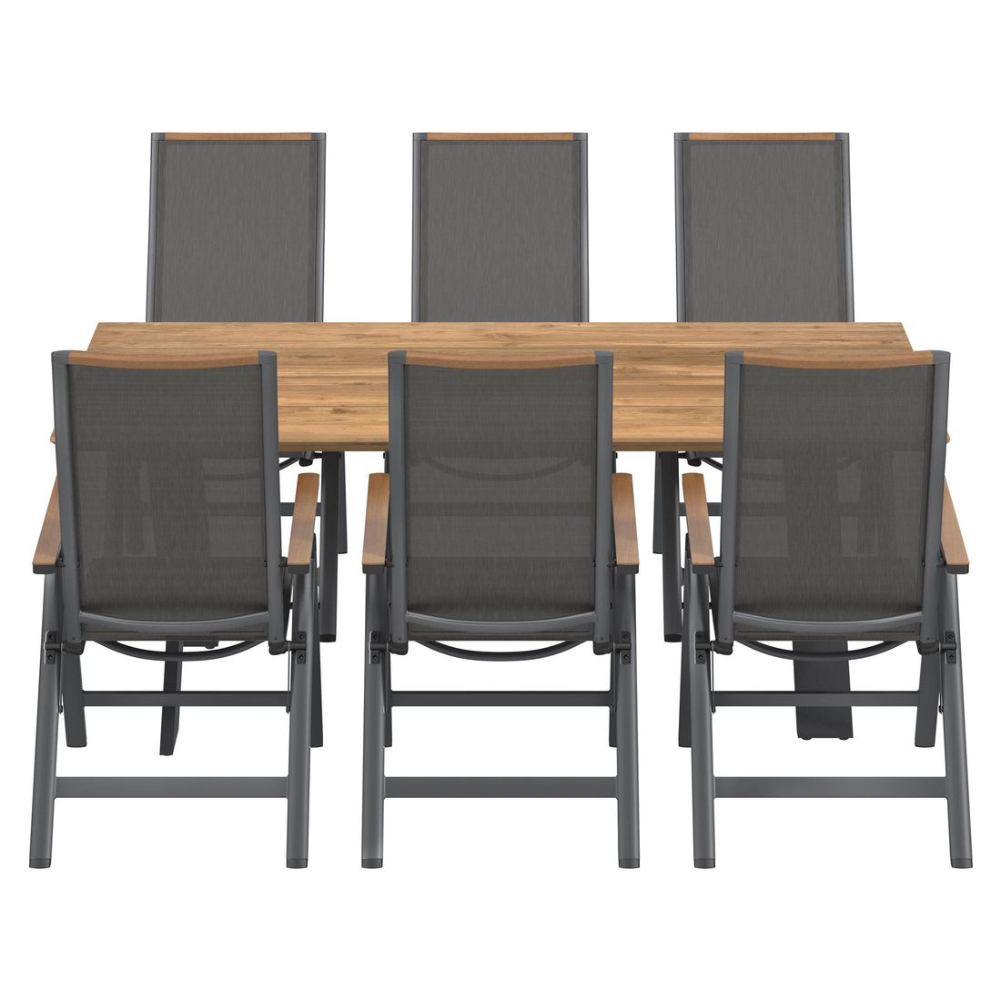 OUTLIV. Jacob Gartenmöbel-Set L verstellbar (6 Plätze) Tisch 200x100cm