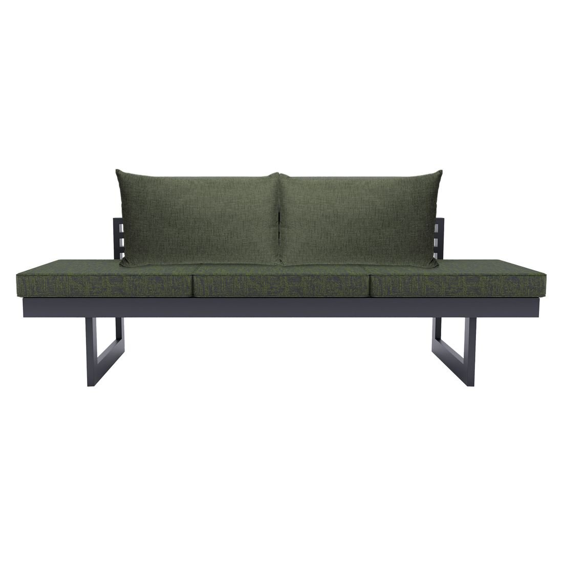 Stern New Holly Diningsofa Aluminium/Outdoorstoff