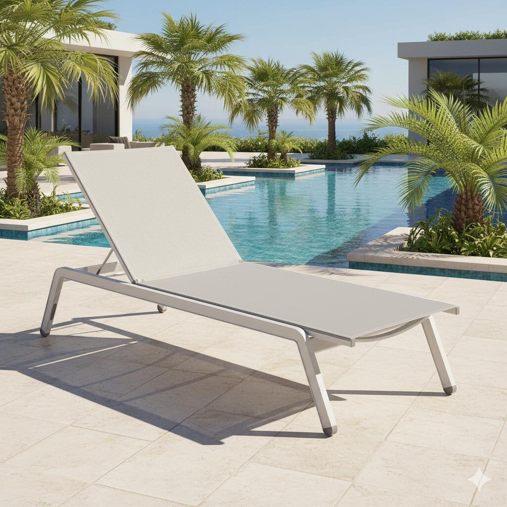 Kettler Latitude Gartenliege verstellbar Aluminium/Outdoorgewebe
