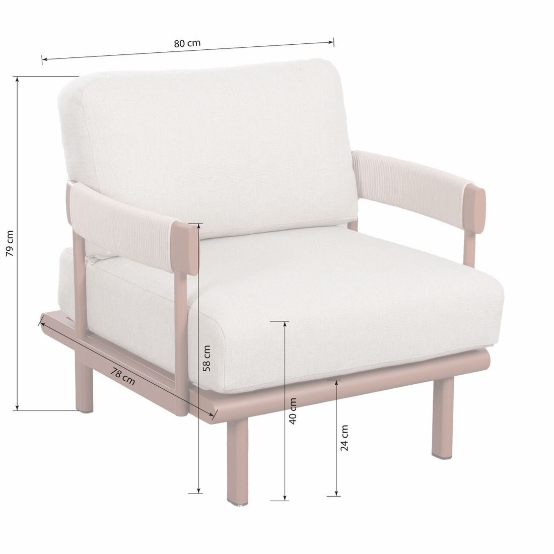 OUTLIV. Emma Loungeset inkl. Loungetisch Aluminium/Olefin