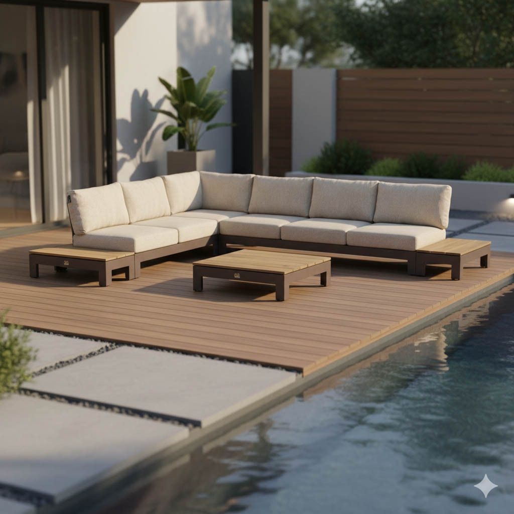 Apple Bee Sticks & More Ecklounge inkl. Loungetische Aluminium/Bee Wett