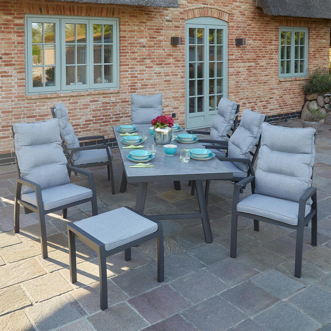 LC Garden Bondino Ausziehtisch Aluminium/Glaskeramik