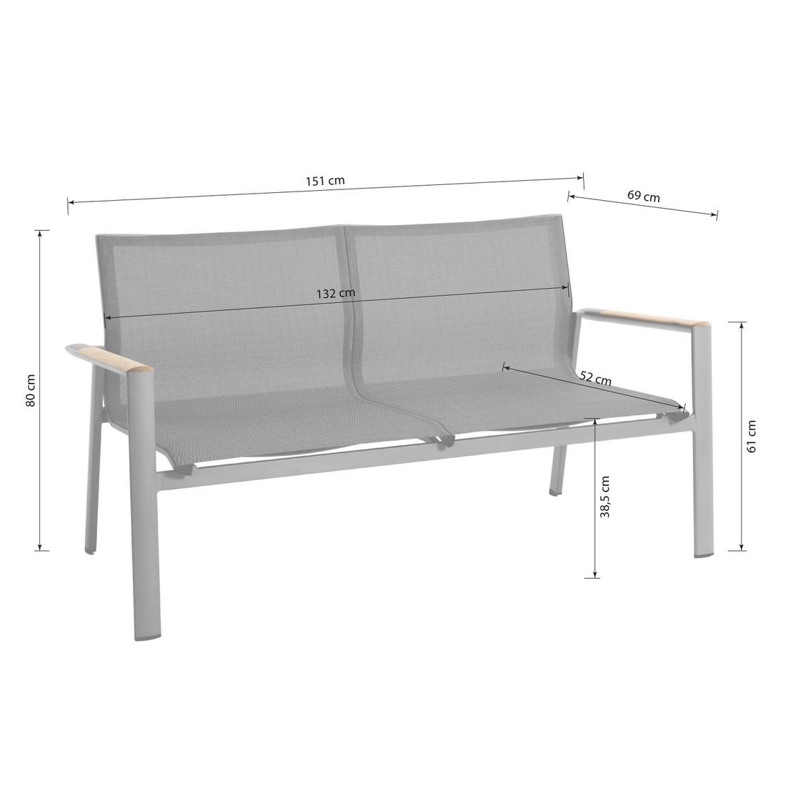 Sungörl Palermo Loungeset Aluminium/Textilene
