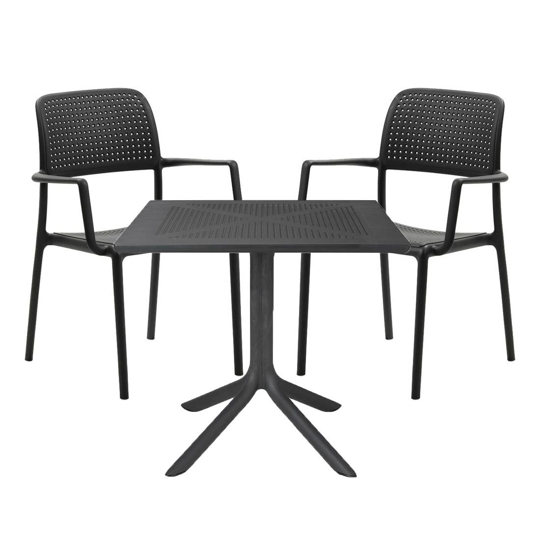 Nardi Bora Gartenmöbel-Set S (2 Plätze) Tisch 80x80cm
