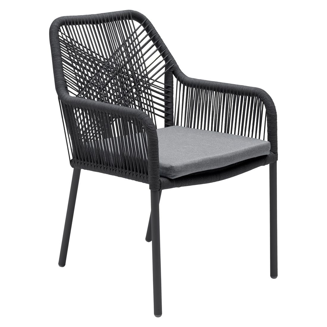 LC Garden Stilo Stapelsessel Aluminium/Rope mit Sitzkissen