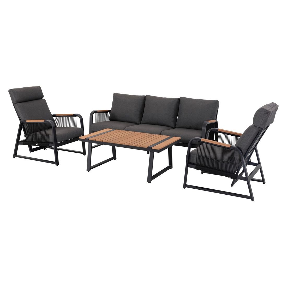 OUTLIV. Siena Loungeset Aluminium/Rope/Kunstfaser