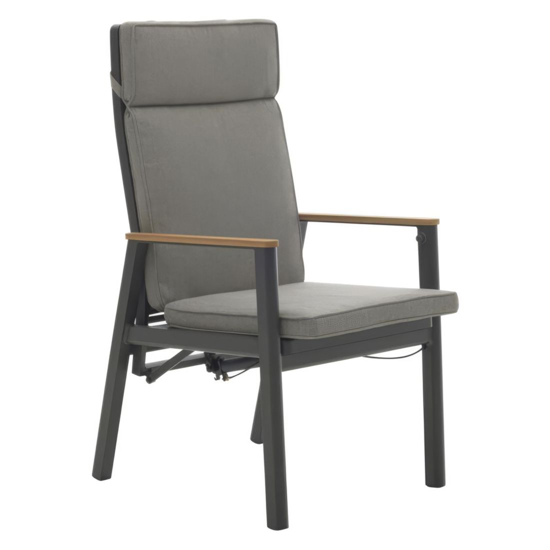 Interliving 7014 Gartensessel Sitztiefe verstellbar Aluminium mit Sitz- und Rückenkissen