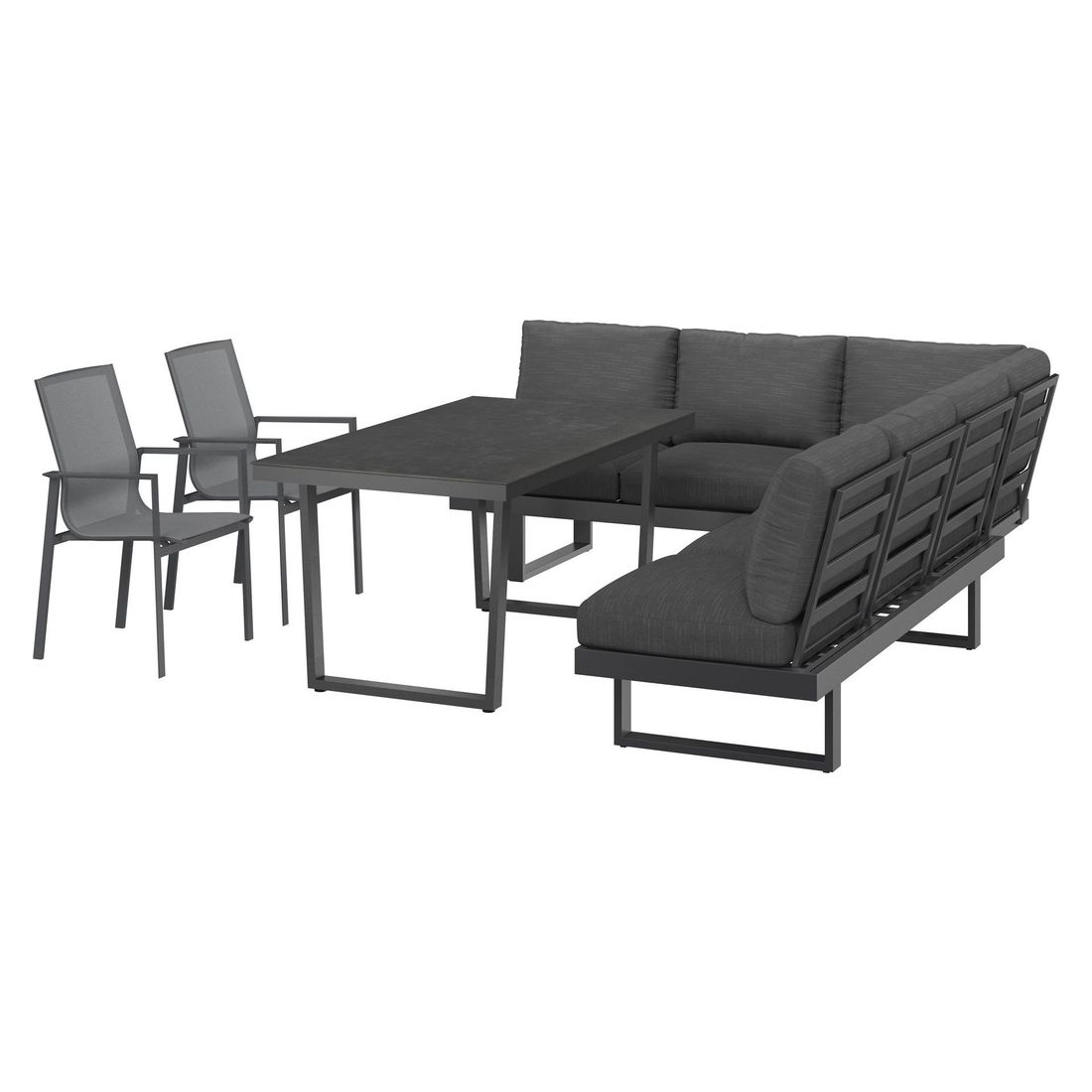 OUTLIV. Atlanta Dininglounge verstellbar Aluminium/Olefin