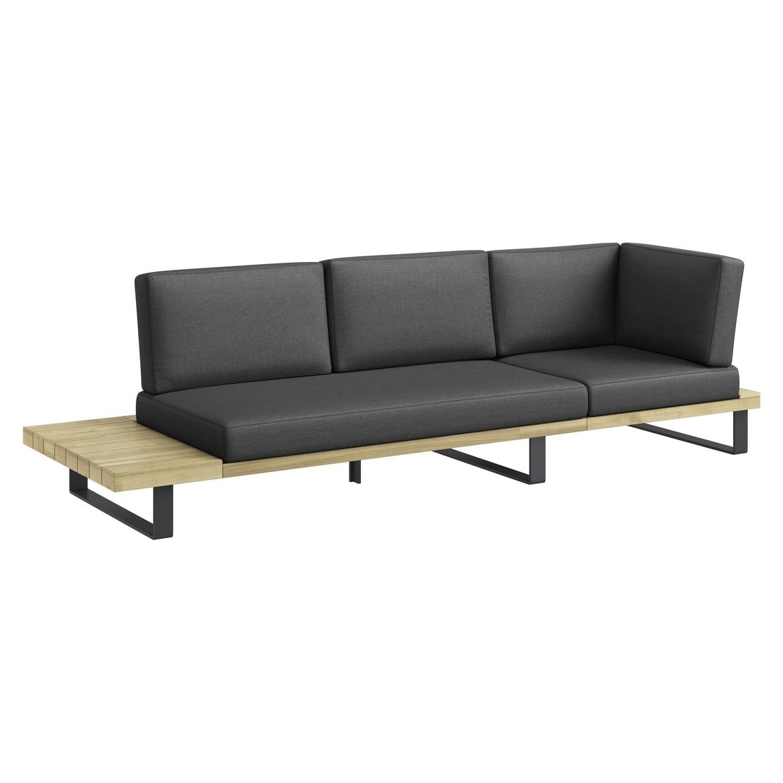 OUTLIV. Barbados Ecklounge Aluminium/Akazie/Polyester