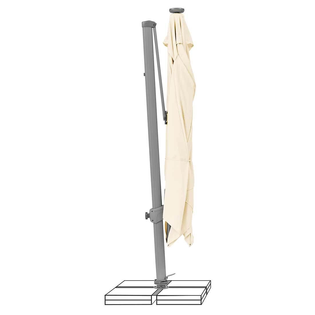 Suncomfort Varioflex Solar LED Ampelschirm 300x300cm