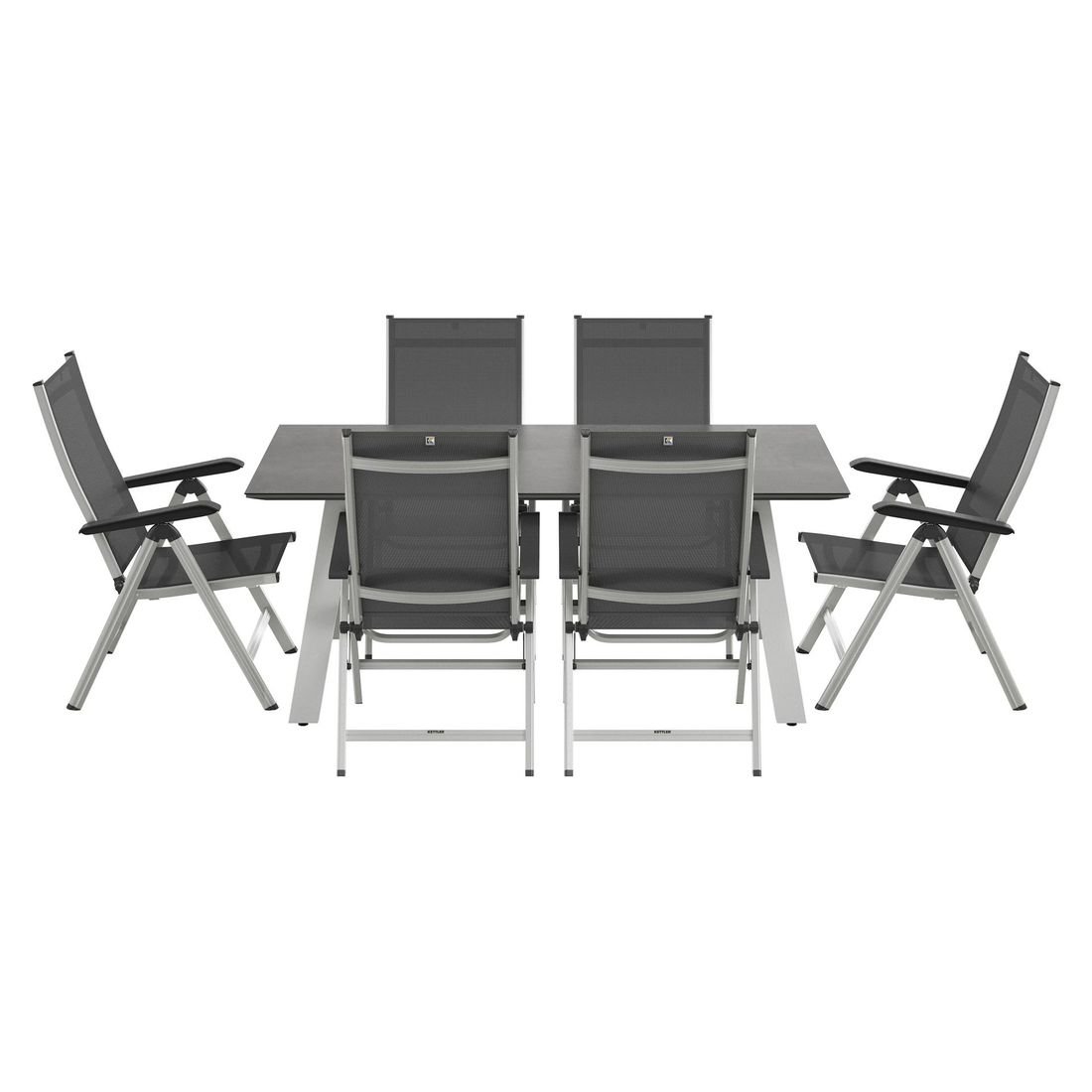 Kettler Basic Plus Gartenmöbel-Set L (6 Plätze) mit OUTLIV. Tisch 180x90cm
