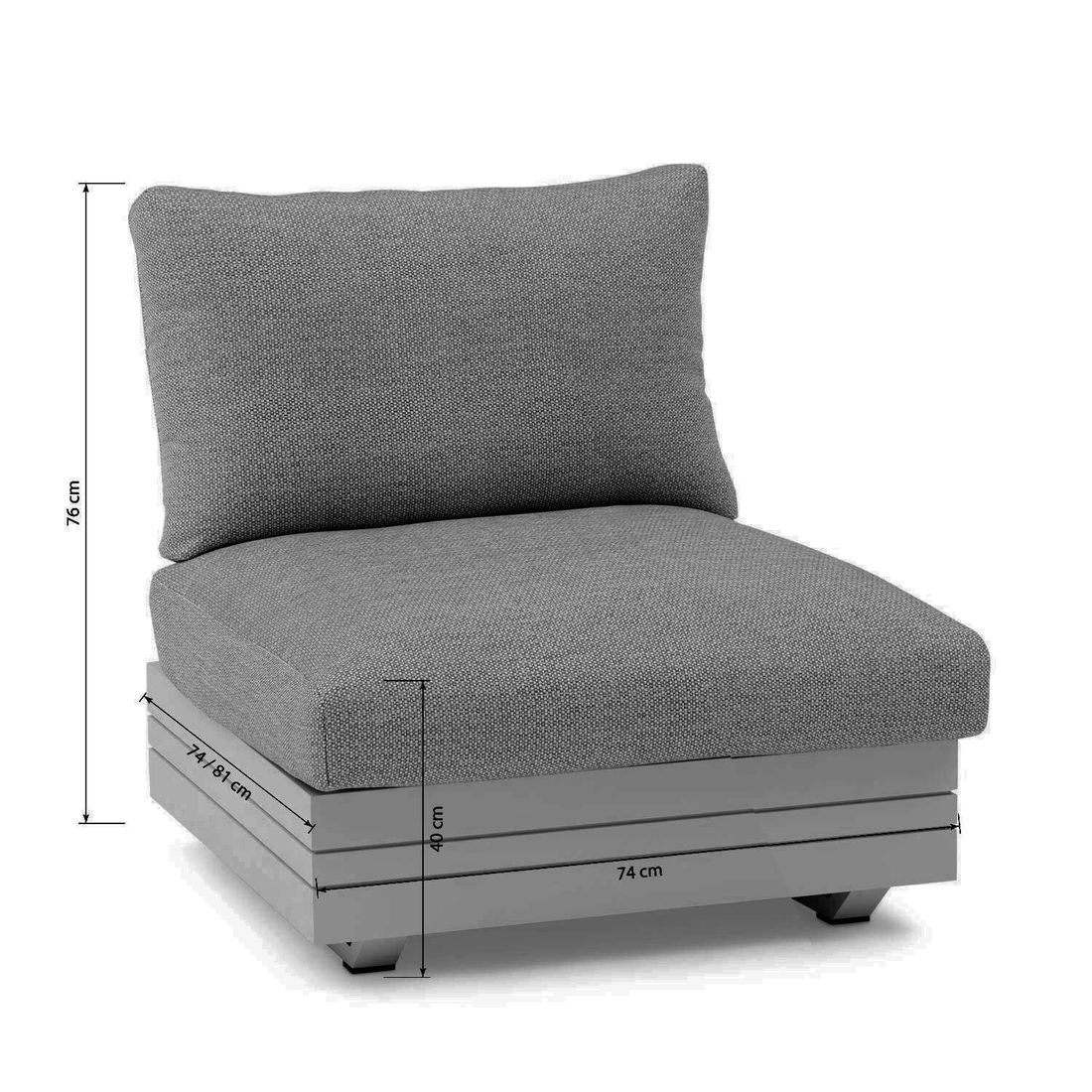 Zebra Cubo Neo Ecklounge inkl. Loungetische Aluminium/Sunproof
