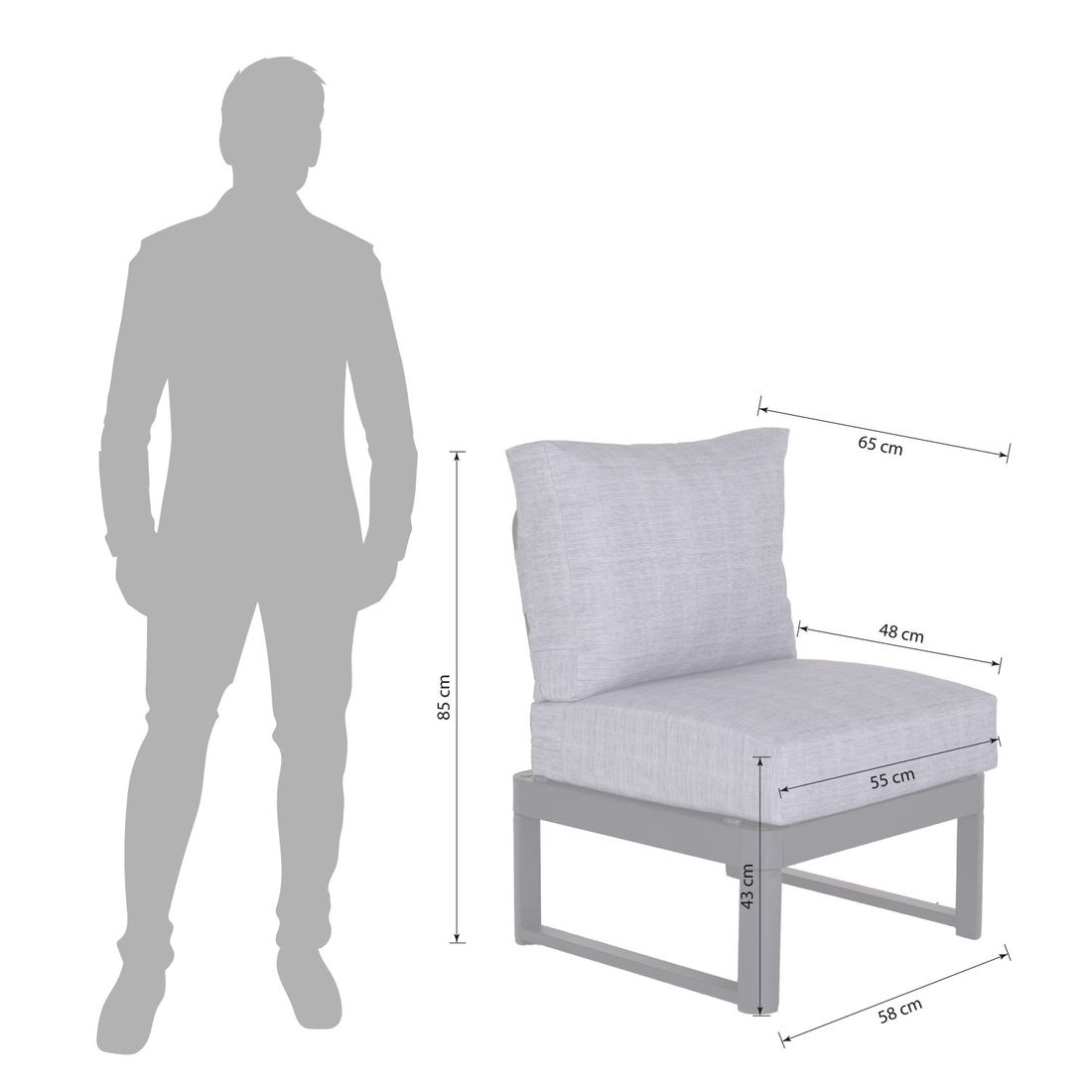 OUTLIV. Pandora Mittelmodul Aluminium/Polyester