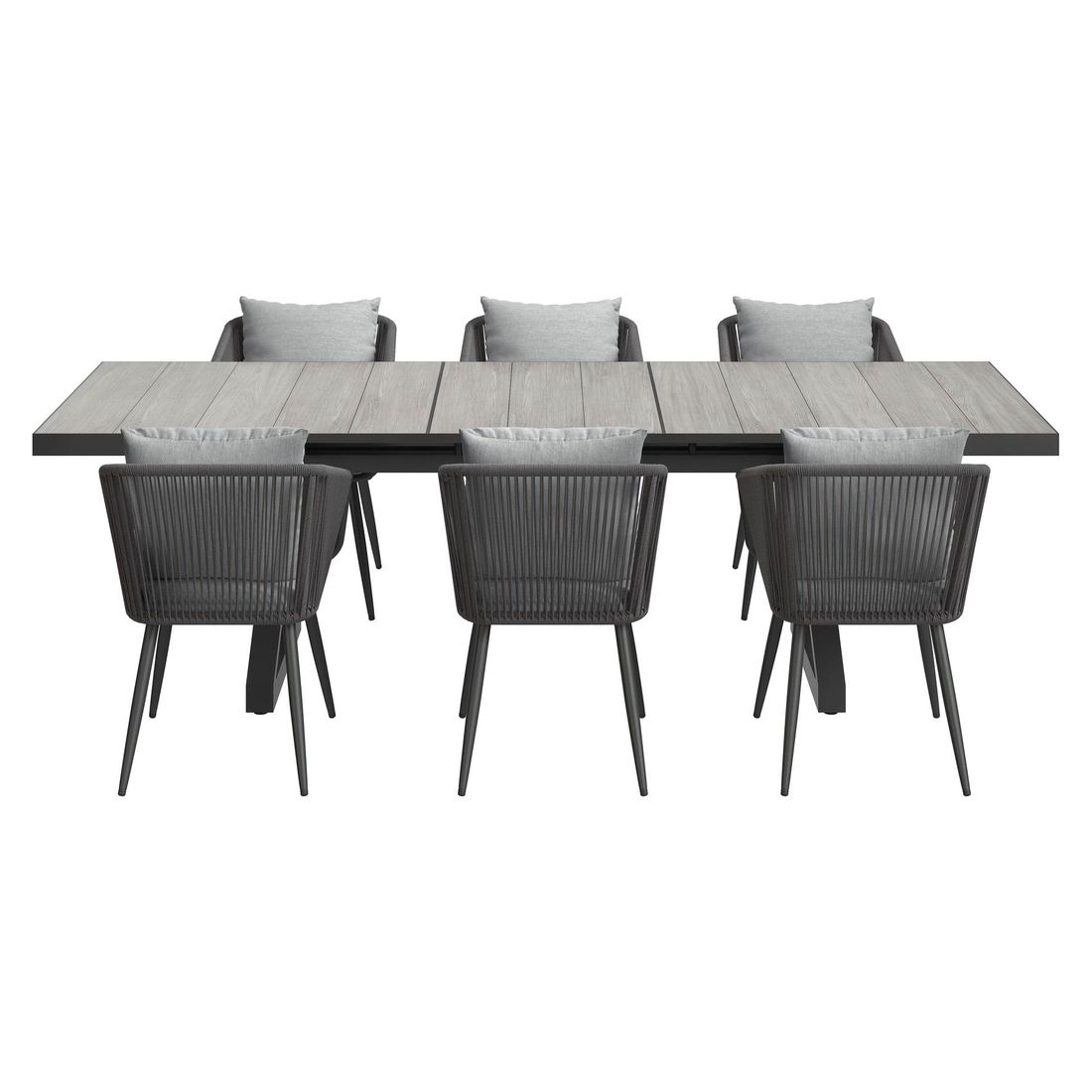 OUTLIV. Alex Gartenmöbel-Set L (6 Plätze) Tisch 200/260x100cm Kufe
