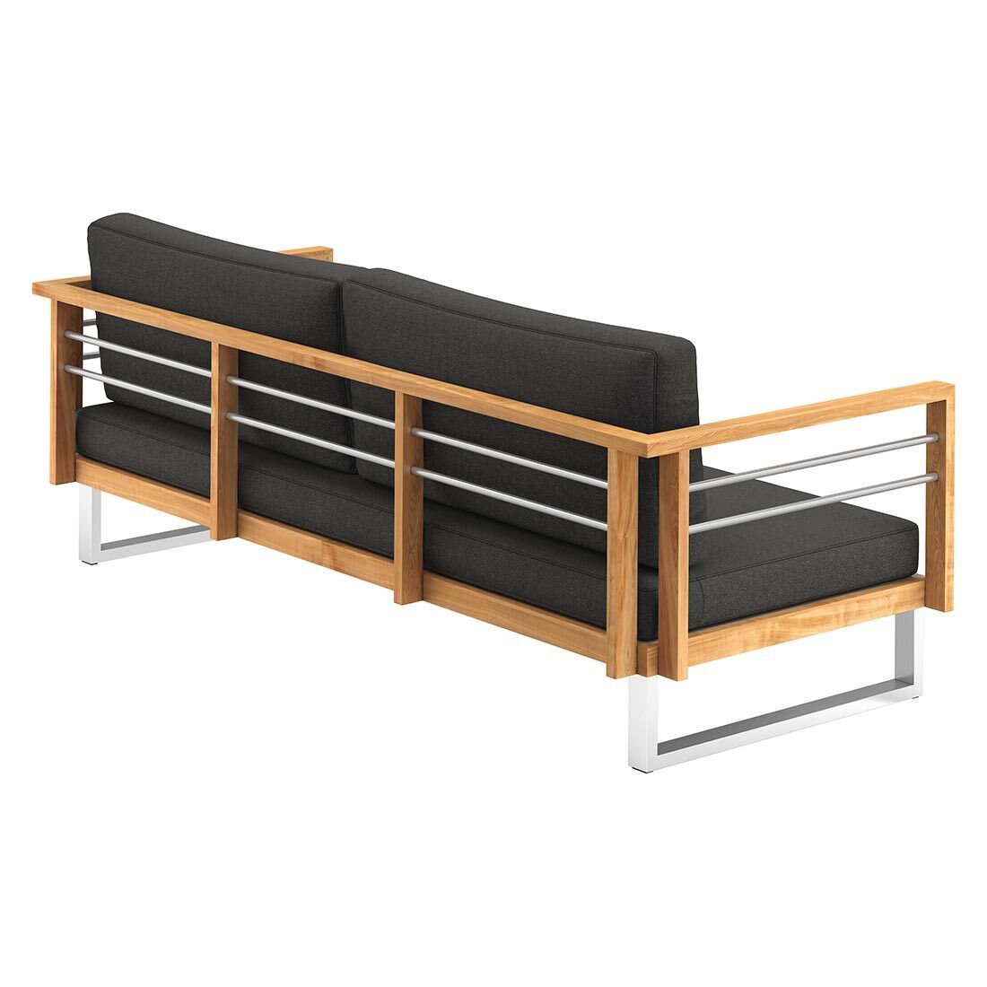 OUTLIV. Hawaii Gartenloungesofa Edelstahl/Teak/Spun Polyester