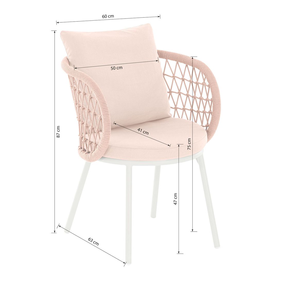 Niehoff Cevio Gartensessel Aluminium mit Sitz- und Rückenkissen