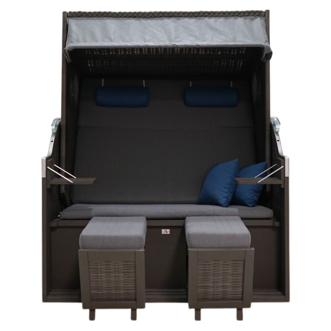 deVries Pure Wave XL Strandkorb Geflecht/Pinie Des. 486