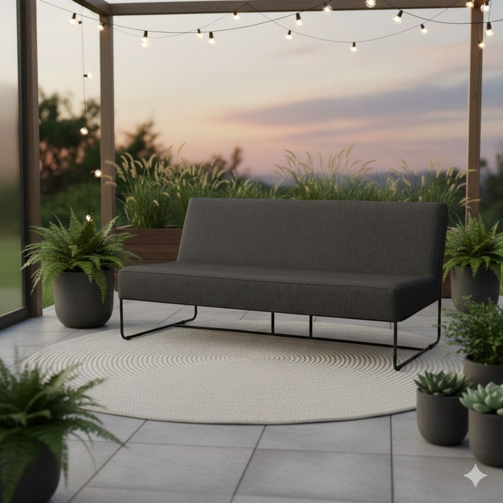 Stern Mia Gartenloungesofa Edelstahl/Polyacryl