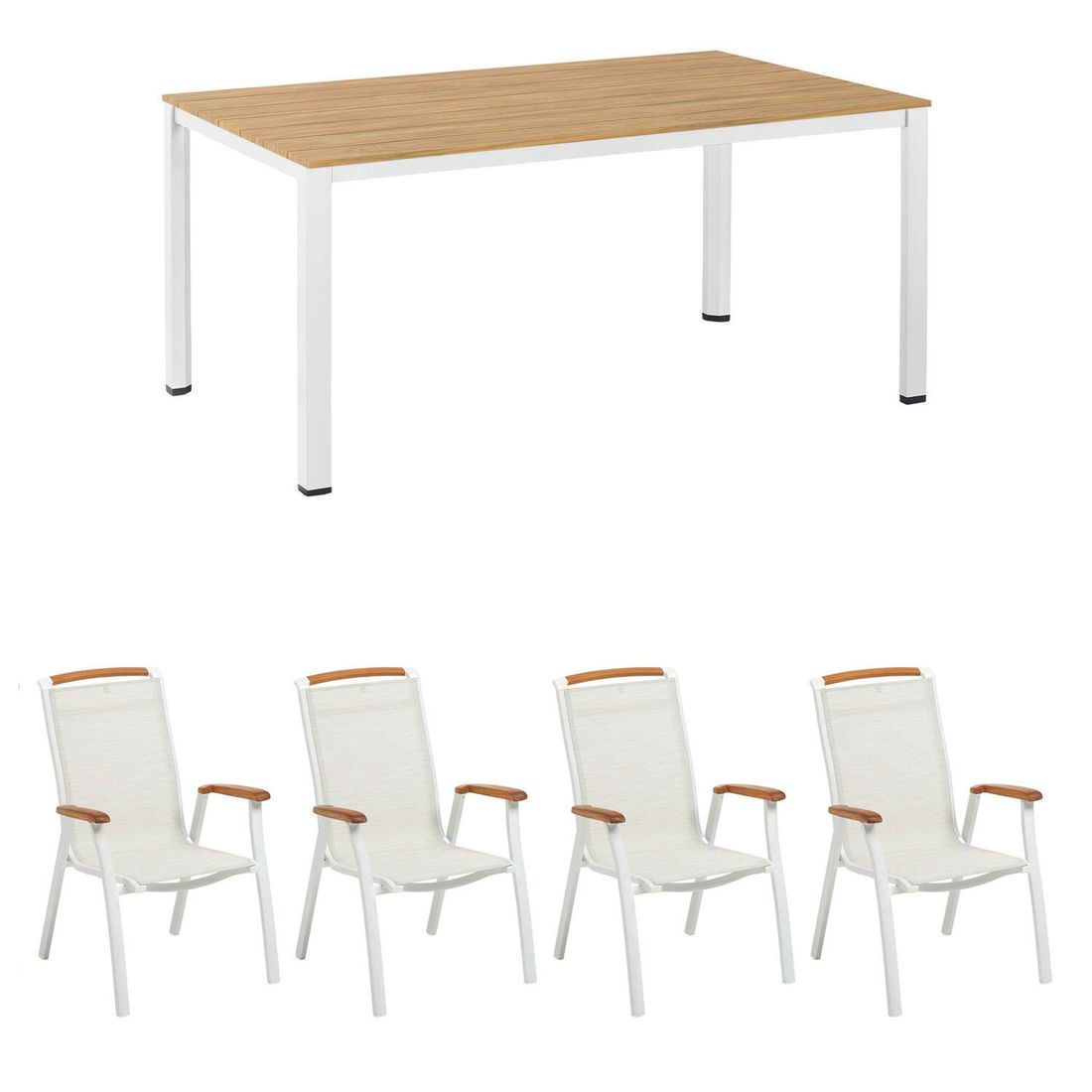 Kettler Memphis Gartenmöbel-Set M (4 Plätze) Tisch 160x95cm