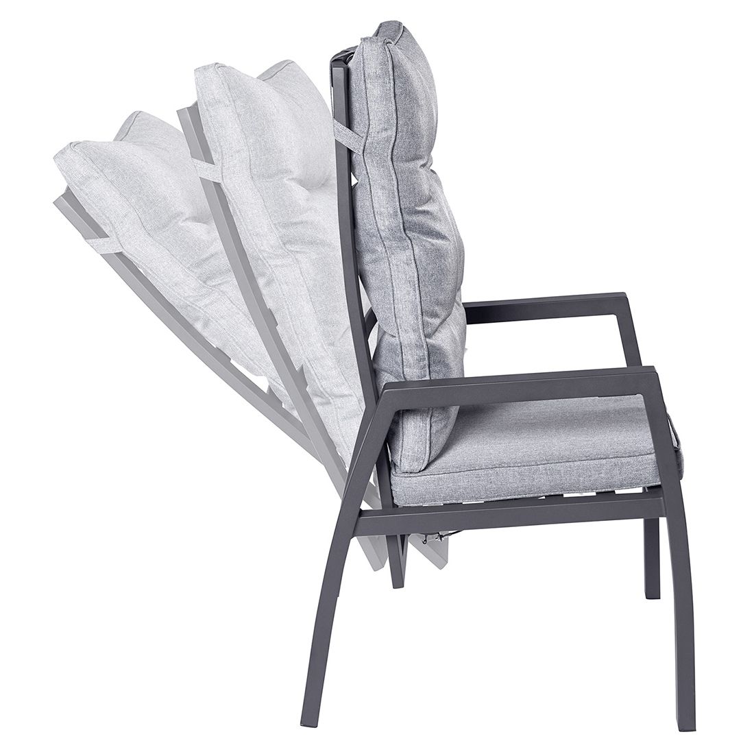LC Garden Bondino Gartenmöbel-Set L verstellbar (6 Plätze) Tisch 160/210x90cm