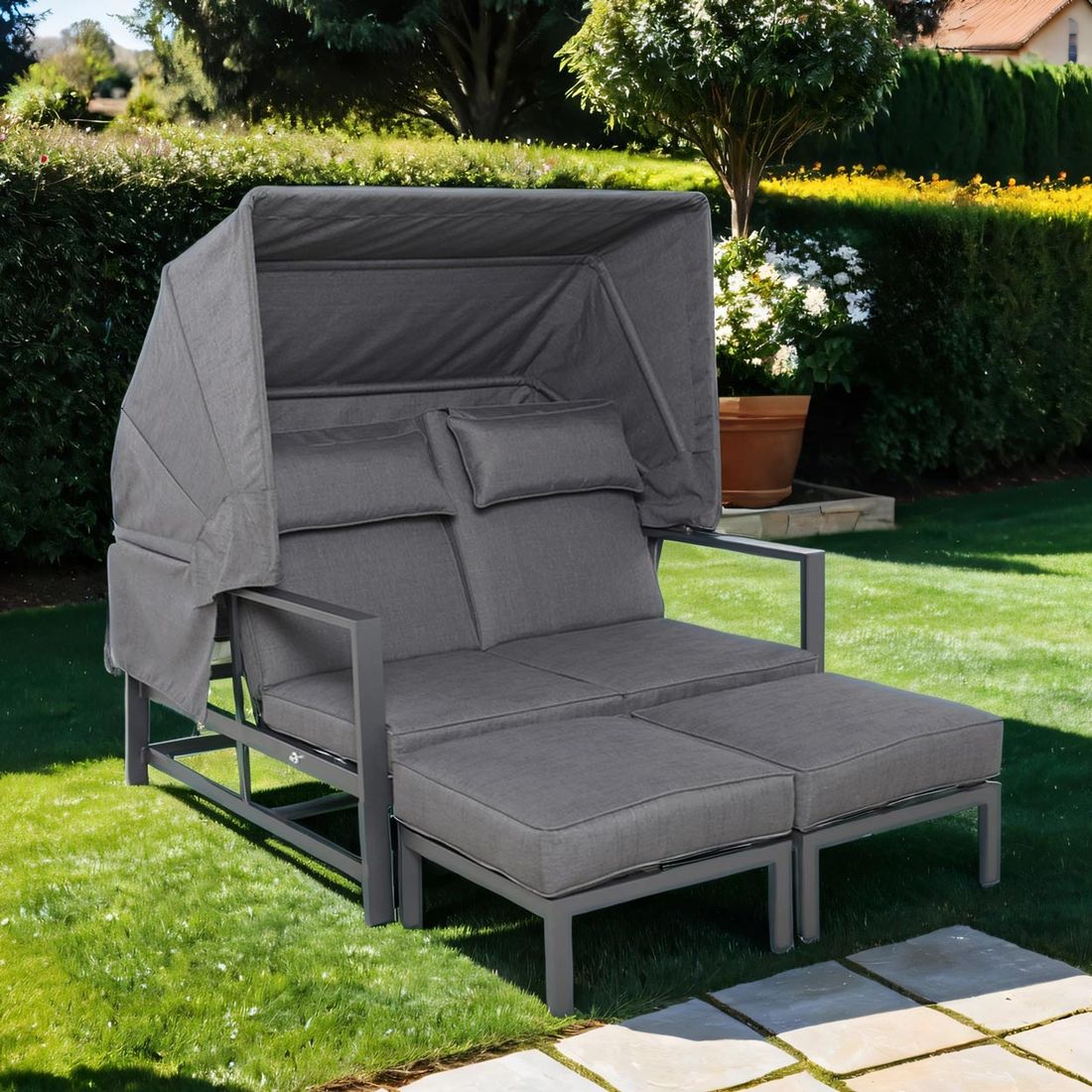 OUTLIV. Atlanta Daybed verstellbar Aluminium/Olefin