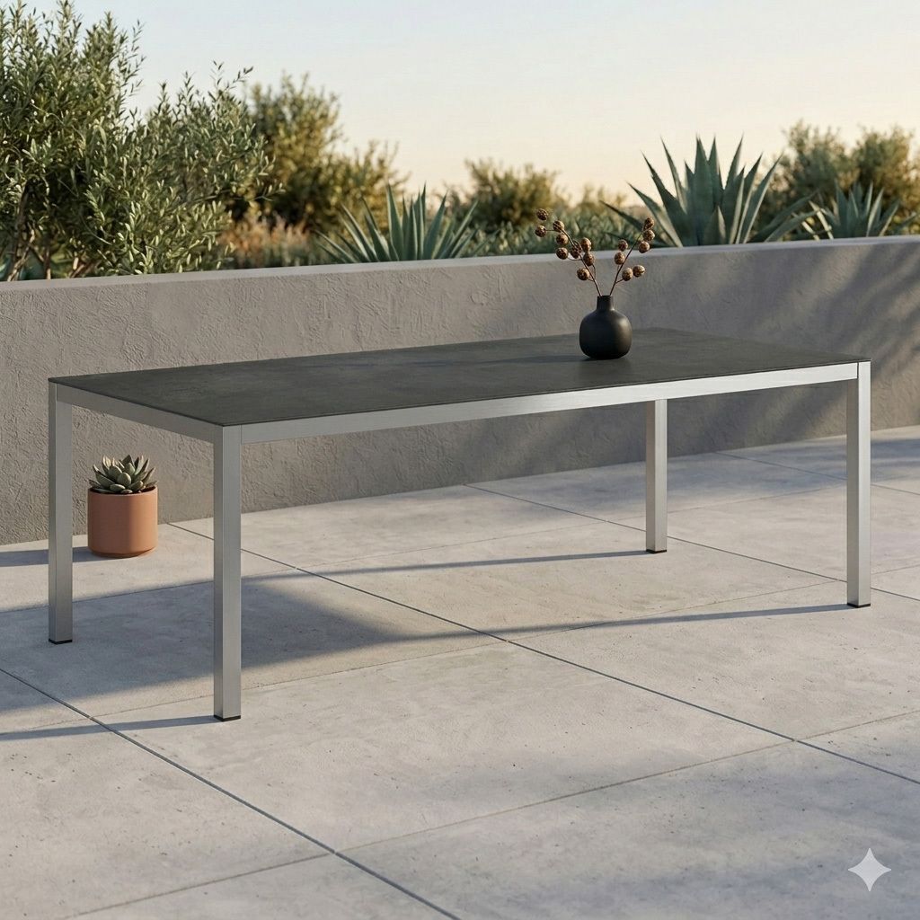 OUTLIV. Gartentisch Edelstahl/HPL