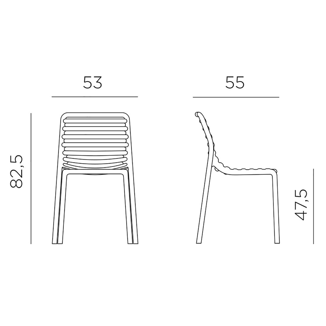 Nardi Doga Bistrot Stapelstuhl Kunststoff