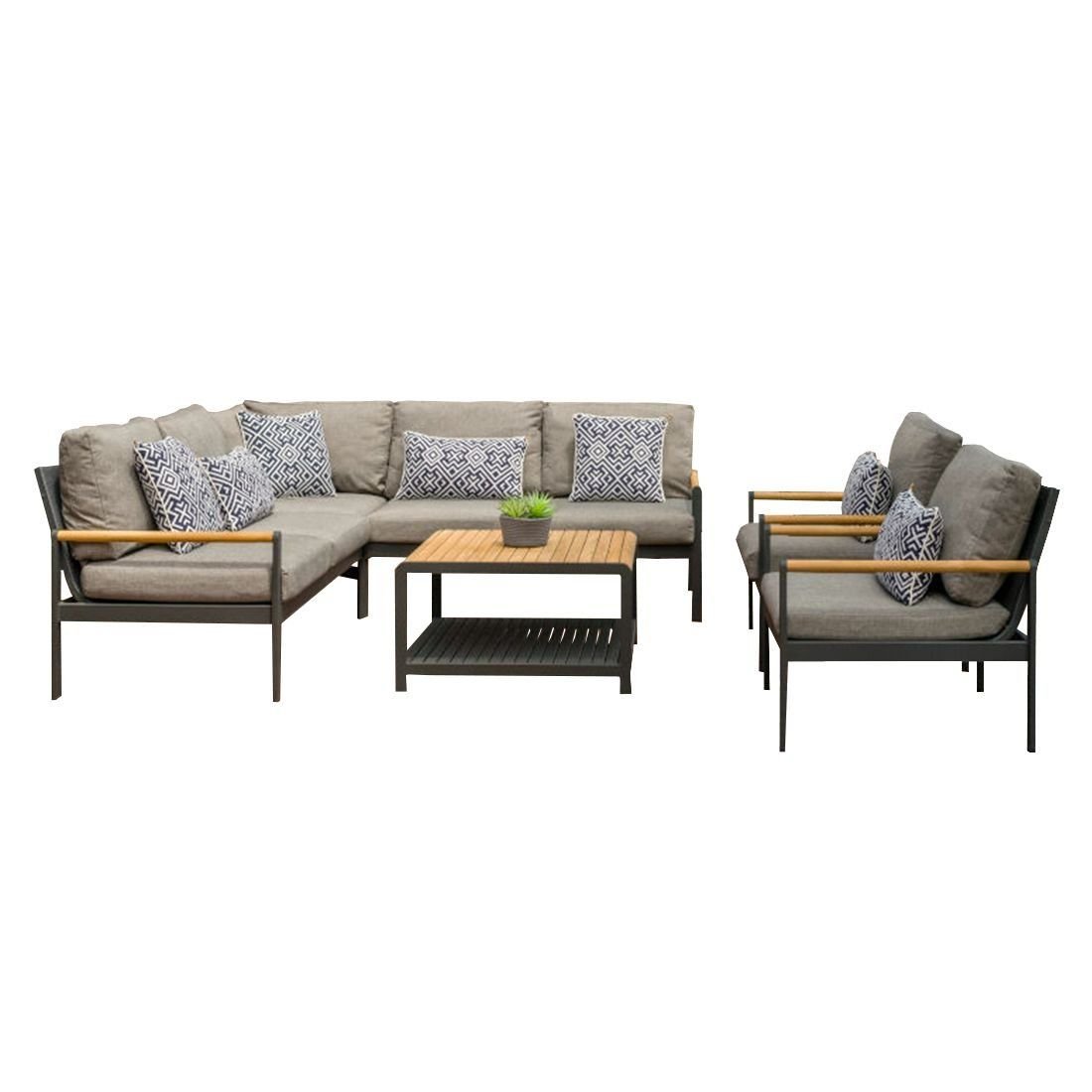 LifestyleGarden Amber Ecklounge inkl. Loungetisch Aluminium/Olefin