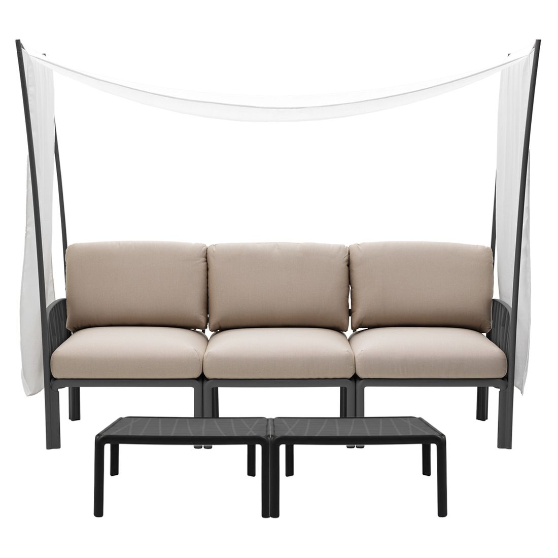 Nardi Komodo Gartenloungesofa inkl. Sonnenschutz Kunststoff/Sunbrella