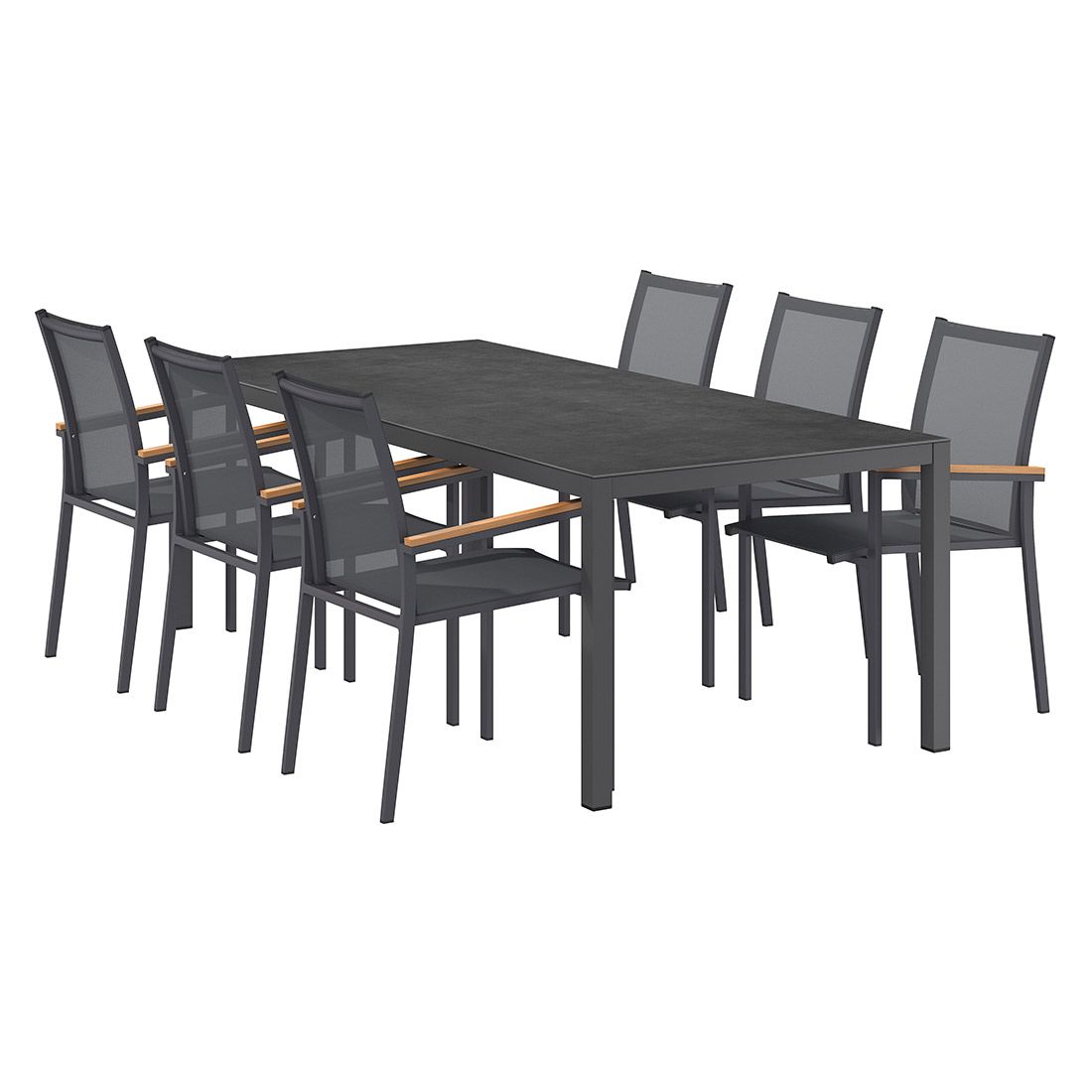 OUTLIV. Kobe Gartenmöbel-Set L (6 Plätze) Tisch 220x100cm