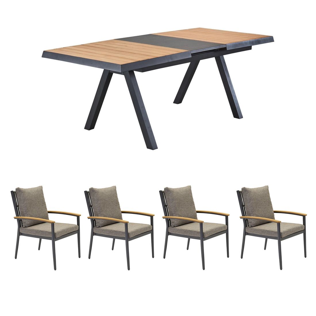LC Garden Avento Gartenmöbel-Set Tisch 160/210x100cm
