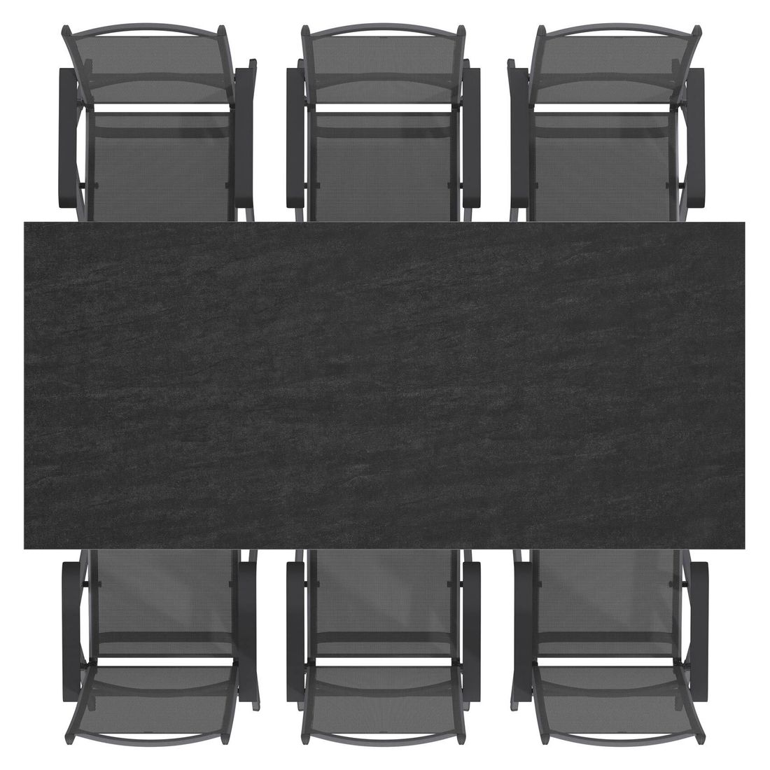 Kettler Basic Plus Gartenmöbel-Set L verstellbar (6 Plätze) Tisch 220x100cm